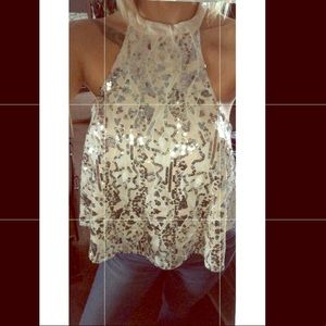 Sequin tank.